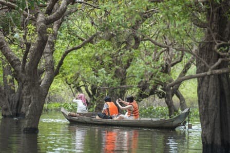 El pueblo flotante de Kampong Pluk